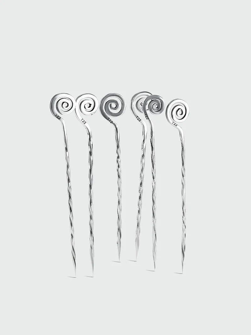Set of 4 Silver Picks
