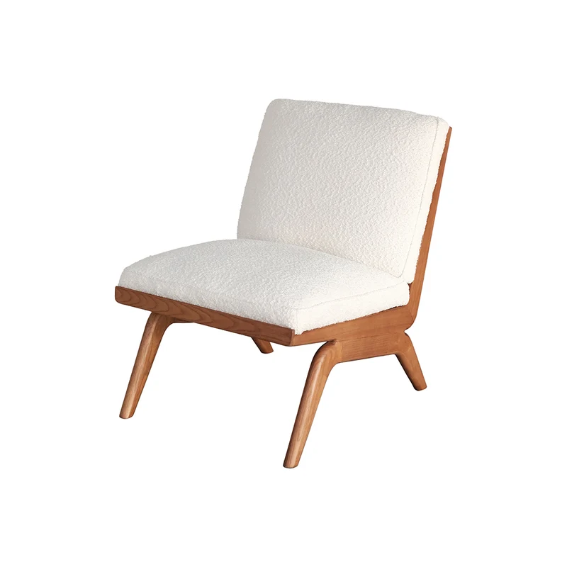 Joanna - fauteuil - noyer/tissu peluche