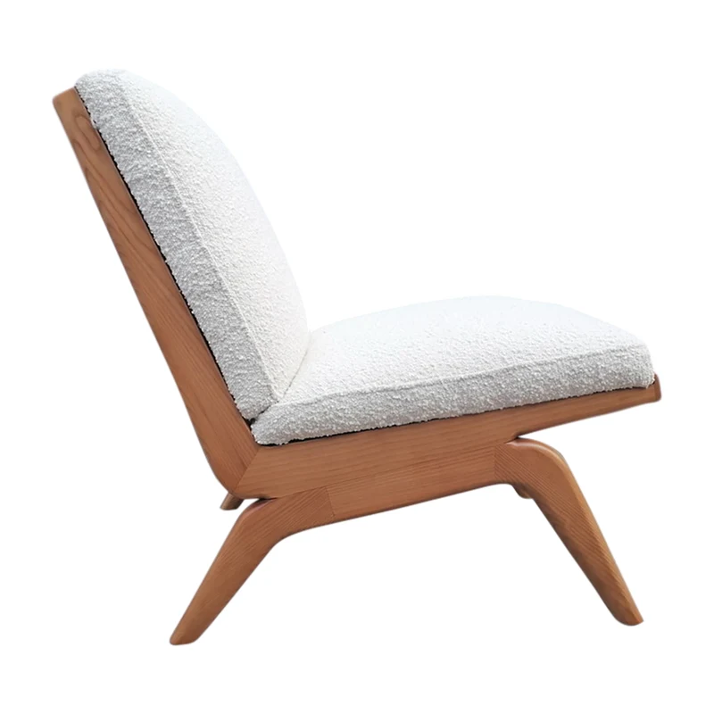 Joanna - fauteuil - noyer/tissu peluche