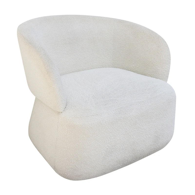 Barriel - Fauteuil - Wit Bouclé