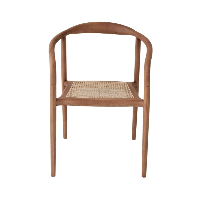 Chaise de salle à manger Relax - Dubbo - Rotin - Noyer