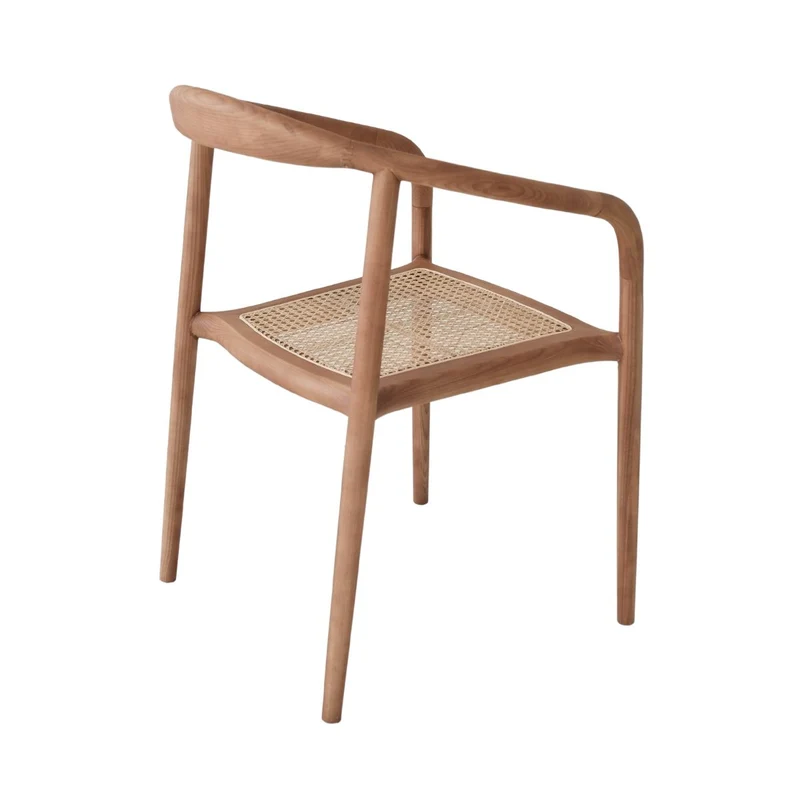 Chaise de salle à manger Relax - Dubbo - Rotin - Noyer