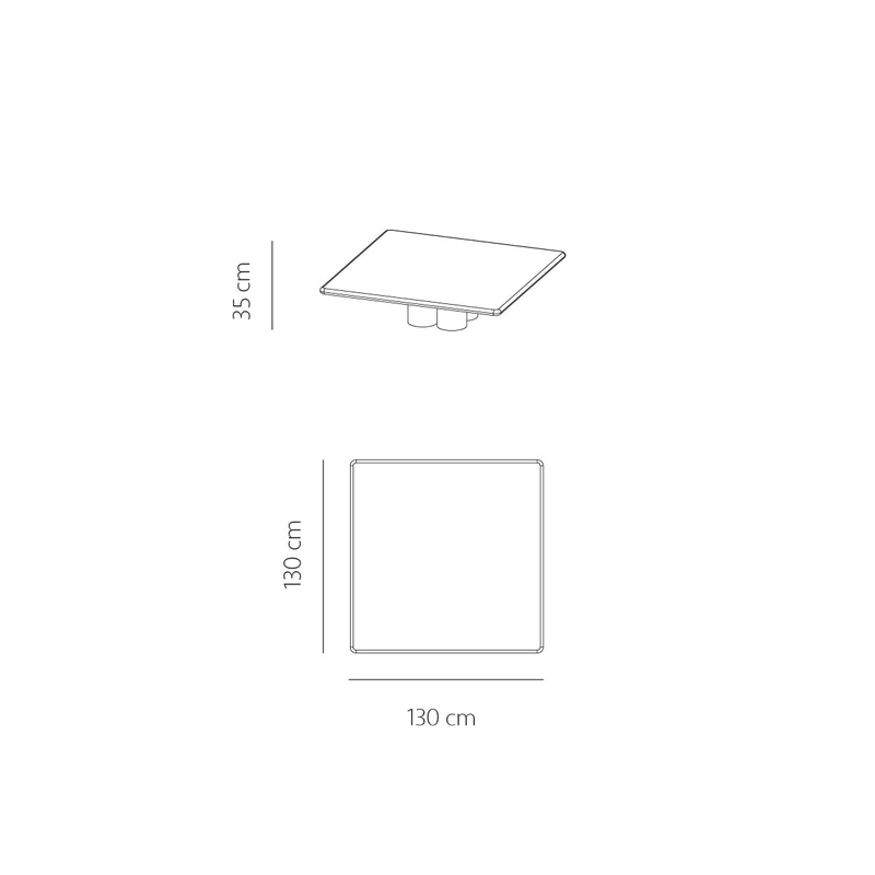 Toulouse- Table basse carrée en microskin