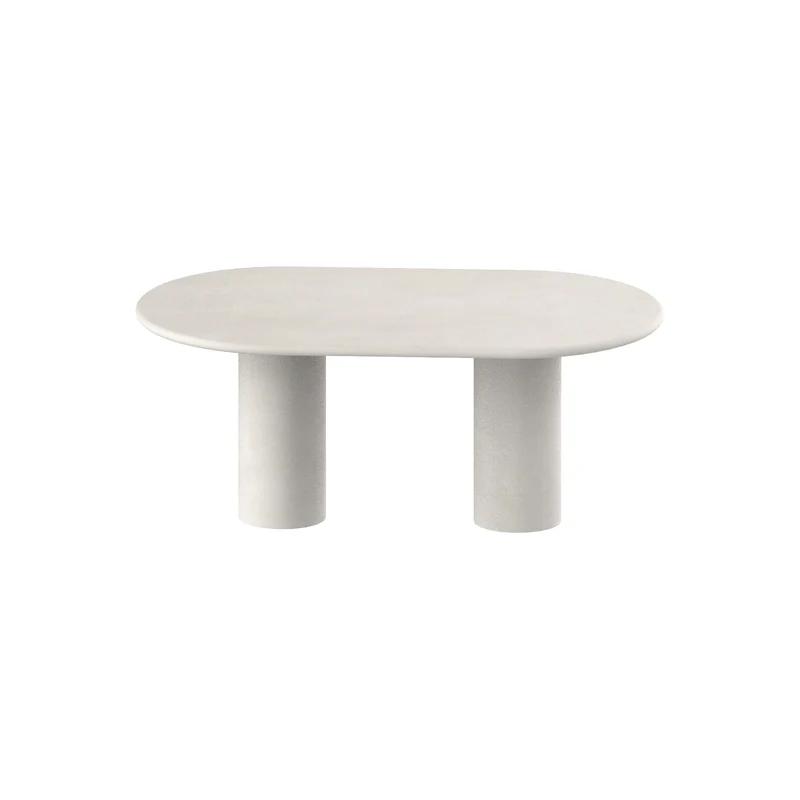 Table à manger ovale avec pieds de table ronds - Kimberly - Microskin