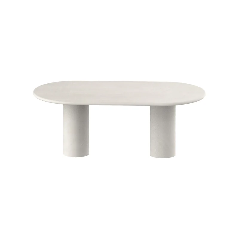 Table à manger ovale avec pieds de table ronds - Kimberly - Microskin