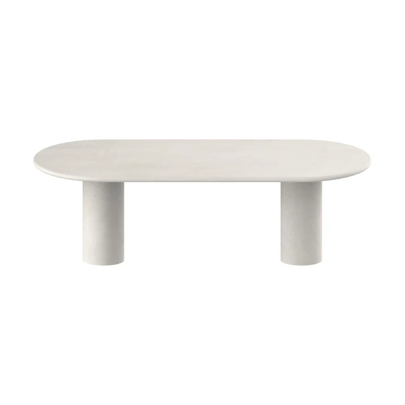 Table à manger ovale avec pieds de table ronds - Kimberly - Microskin