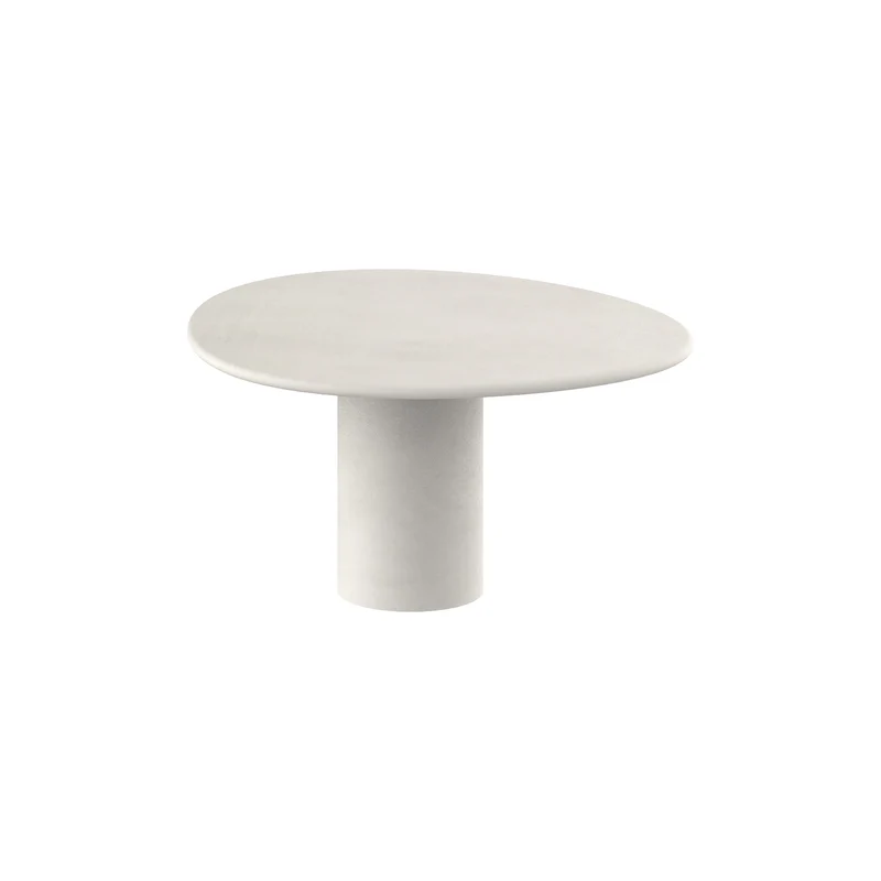 Table à manger ovale look Mortex - Reef - 140 cm - Microskin
