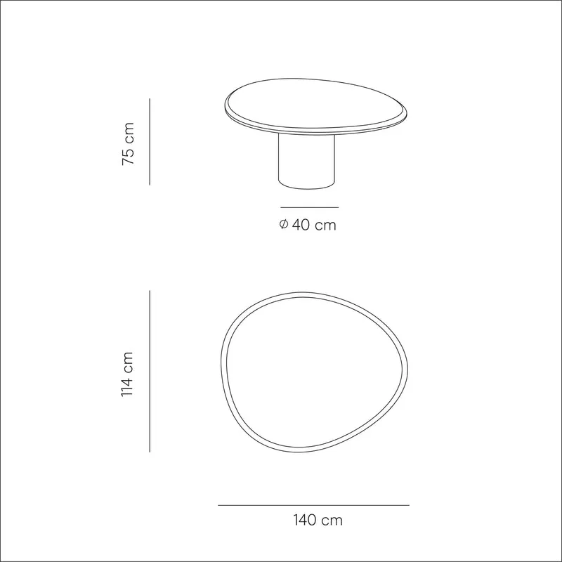Table à manger ovale look Mortex - Reef - 140 cm - Microskin