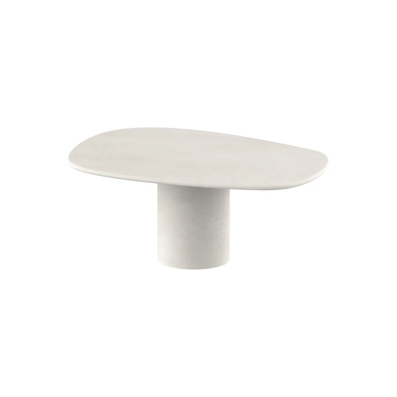 Table de jardin extérieure Geelong - Béton-ciment finition latte