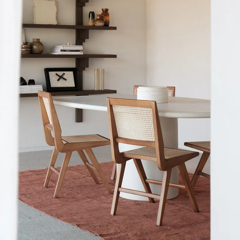 Eettafel beige aspect mortex - Microskin - 180 cm - Geelong
