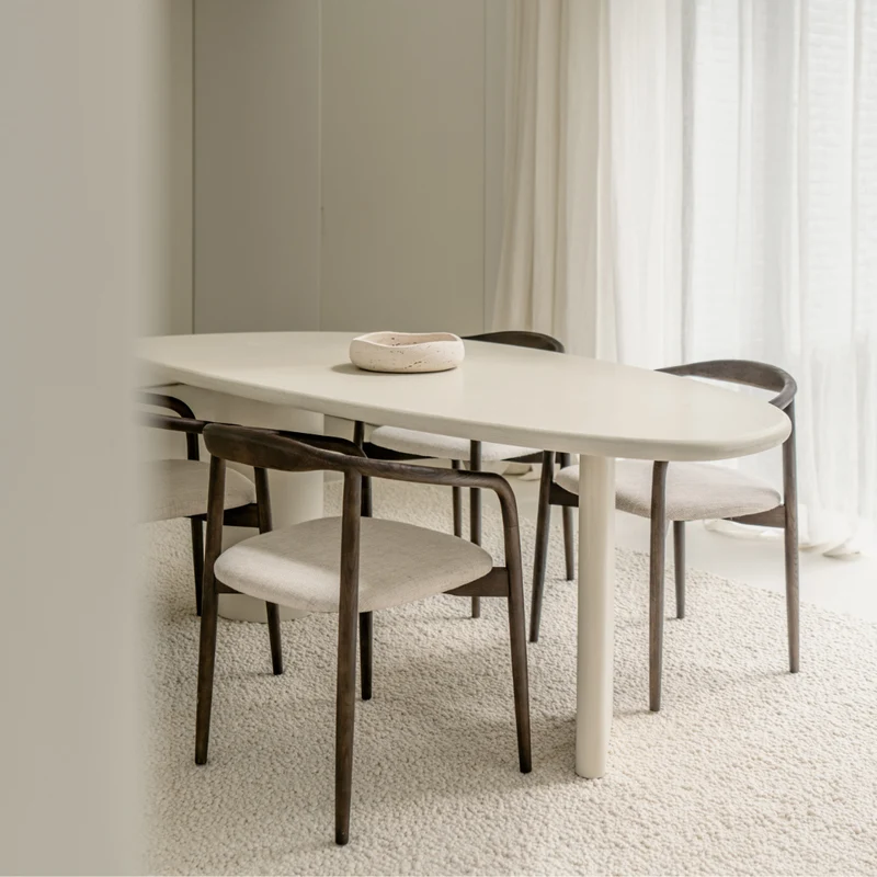 Rouen - Table à manger ovale - Microskin - 220 cm