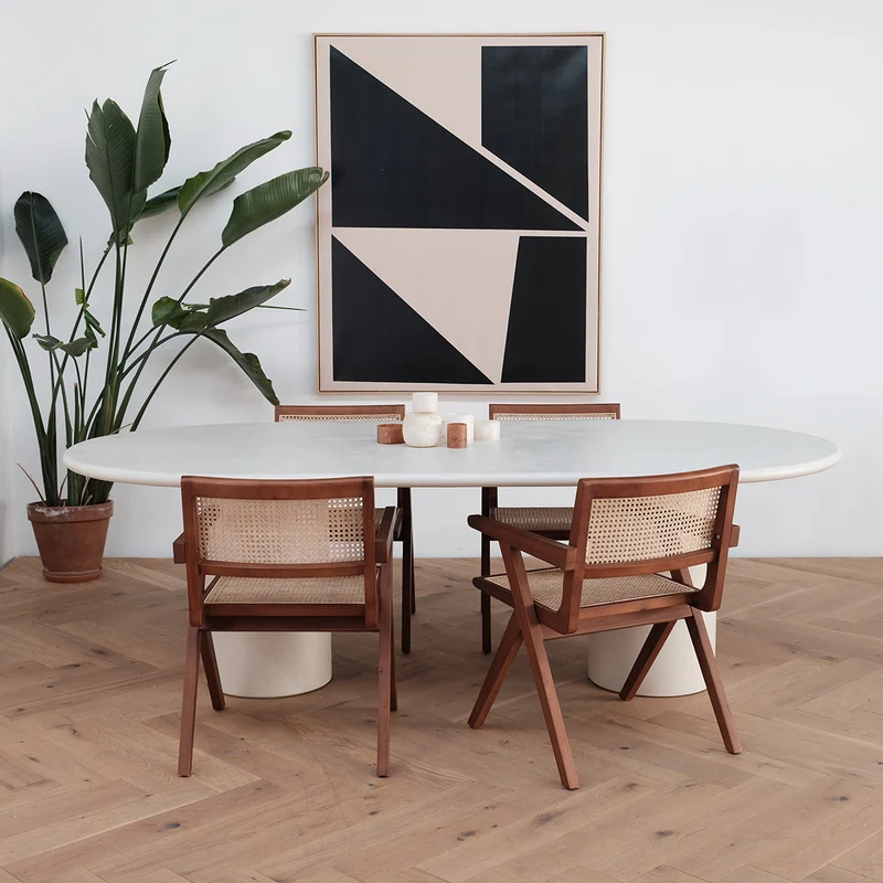 Astrid - tissu eettafel aspect mortex - 240 cm - Microskin