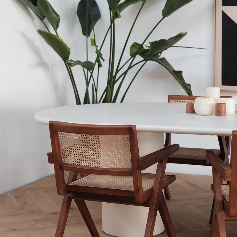 Astrid - tissu eettafel aspect mortex - 240 cm - Microskin