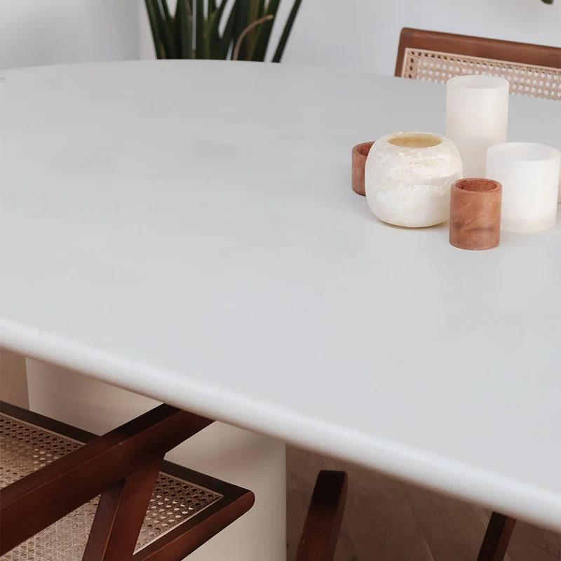 Astrid - tissu eettafel aspect mortex - 240 cm - Microskin