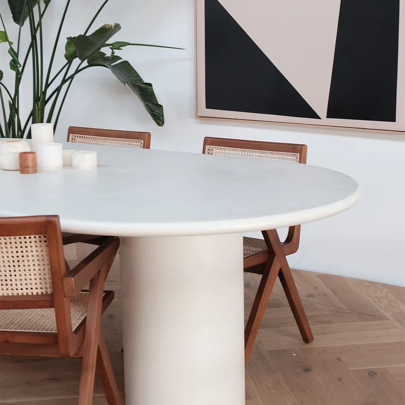 Astrid - tissu eettafel aspect mortex - 240 cm - Microskin