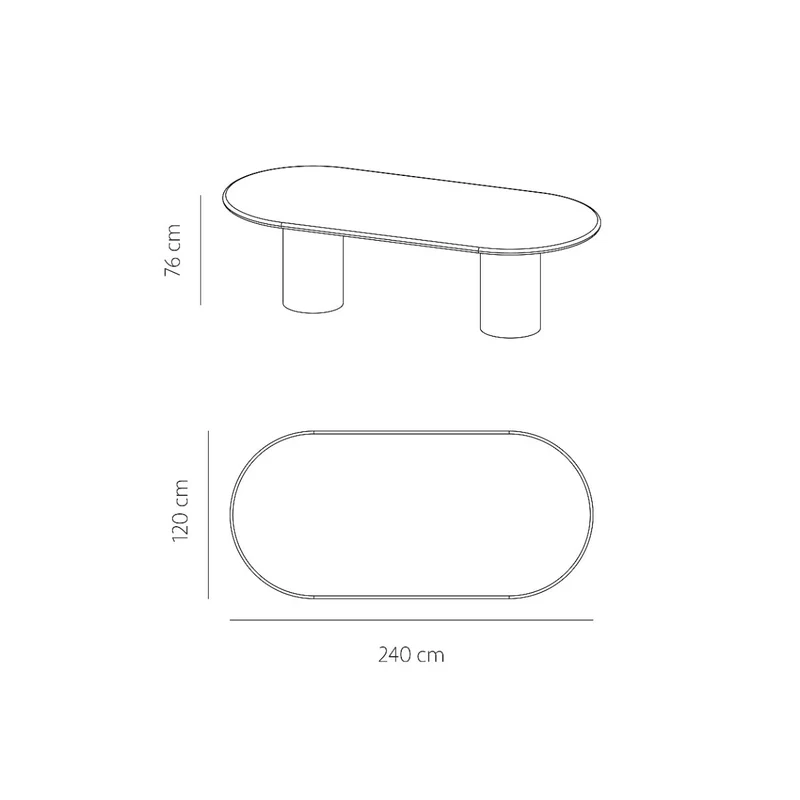 Astrid - tissu eettafel aspect mortex - 240 cm - Microskin