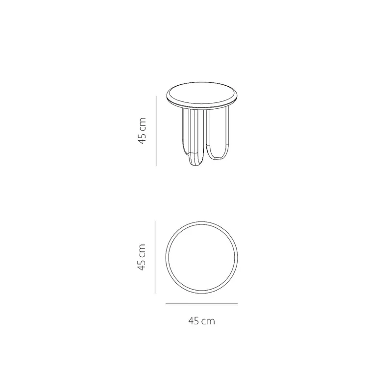 Table d'appoint en microskin - Ido - 45 cm