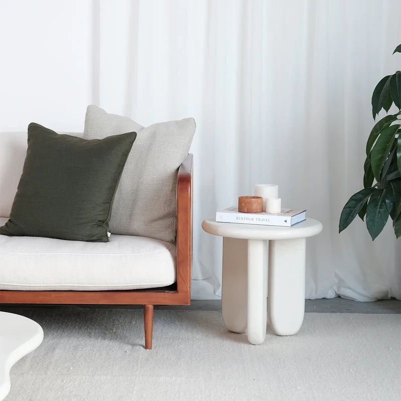 Table d'appoint en microskin - Ido - 45 cm