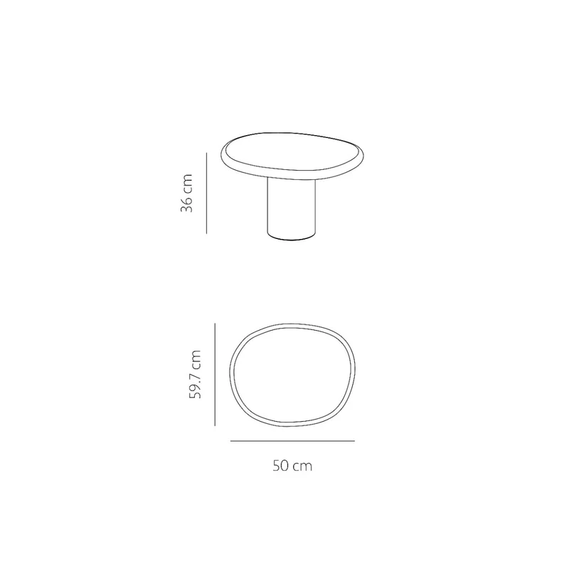 Canberra - Table d'Appoint - MicroSkin - Latte/Cloudy Latte