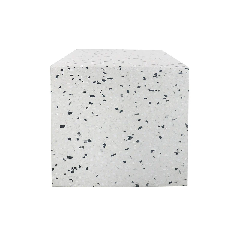Table d'Appoint Bodil - Terrazzo Noir/Blanc - 40x40x40cm