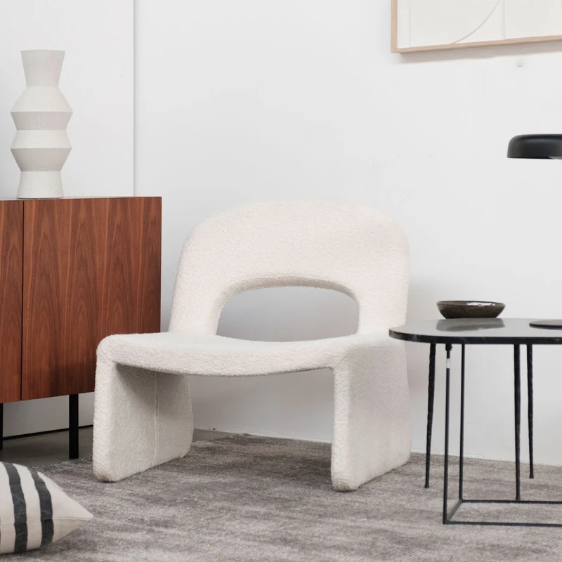 Fauteuil Relax - Blanc Bouclé - Esmee