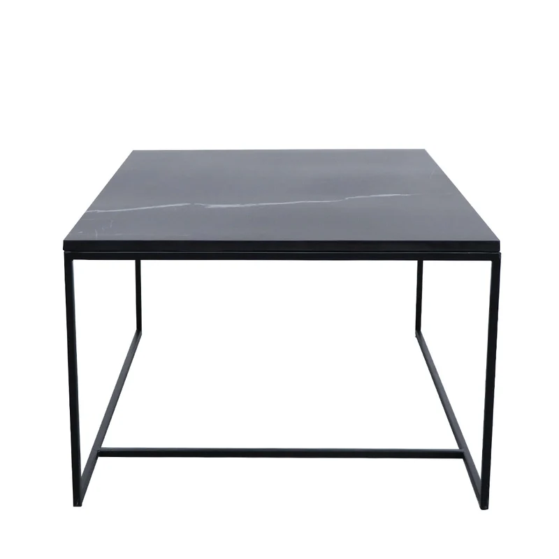 Table Basse en Céramique - Miles - Céramique Noire - 90x60x40cm