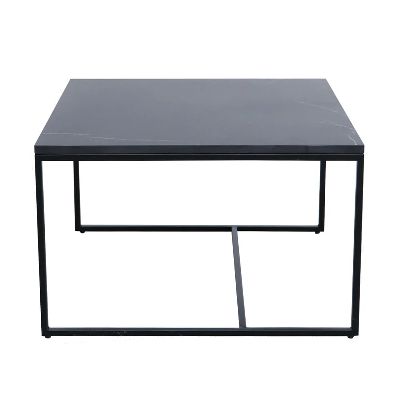 Table Basse en Céramique - Miles - Céramique Noire - 90x60x40cm