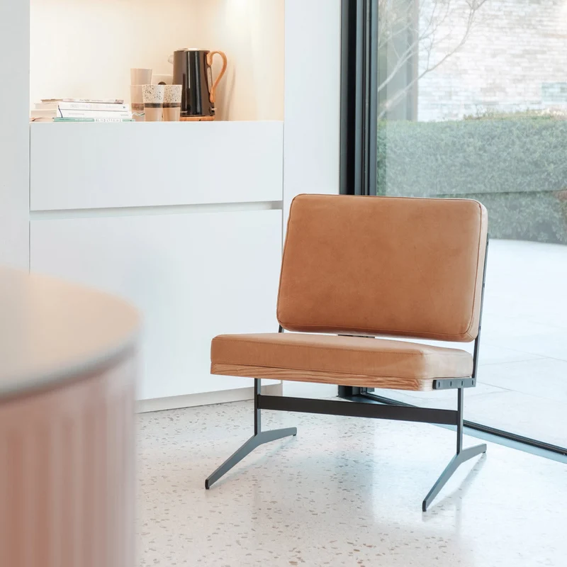 Chaise de Lecture - Lucy - Cuir Cognac