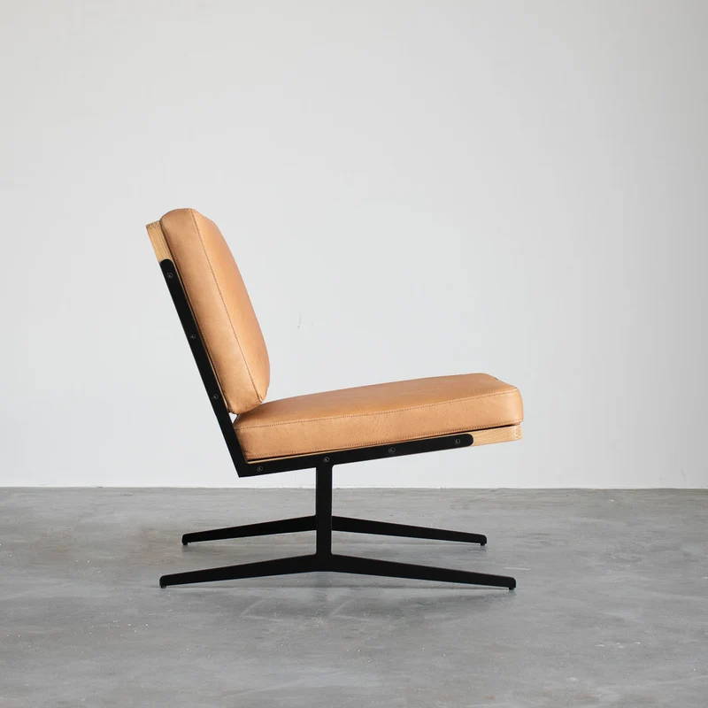 Chaise de Lecture - Lucy - Cuir Cognac