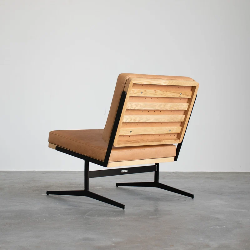 Chaise de Lecture - Lucy - Cuir Cognac