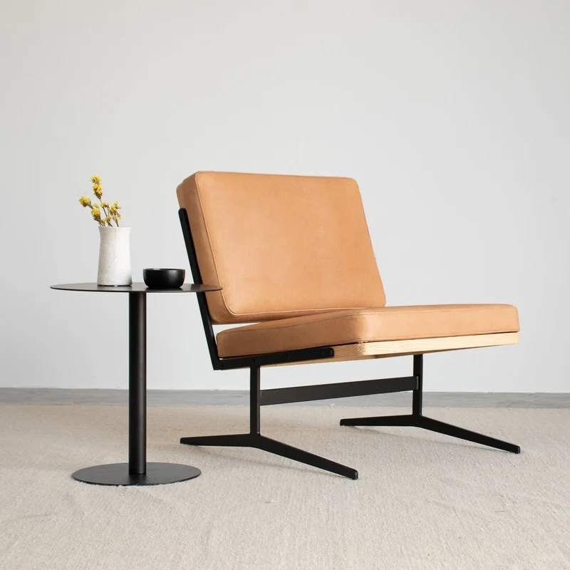 Chaise de Lecture - Lucy - Cuir Cognac