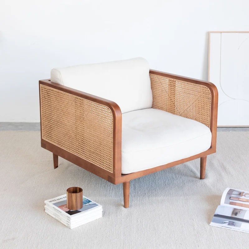 Fauteuil Rotin Milan - Noyer