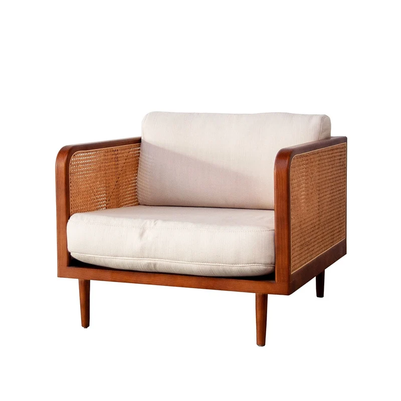 Fauteuil Rotin Milan - Noyer