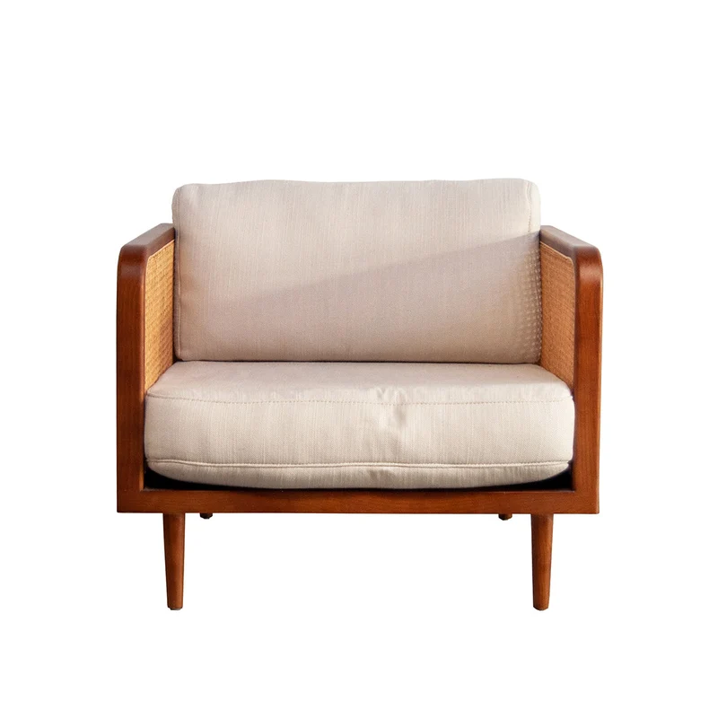 Fauteuil Rotin Milan - Noyer