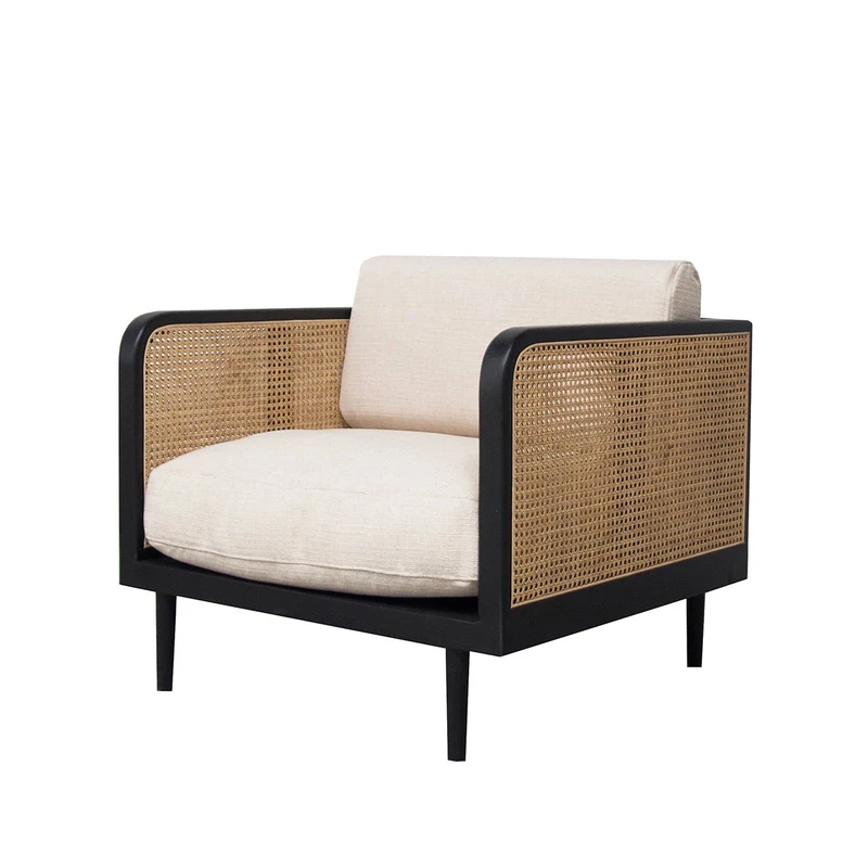 Fauteuil Rotin Milan - Noir