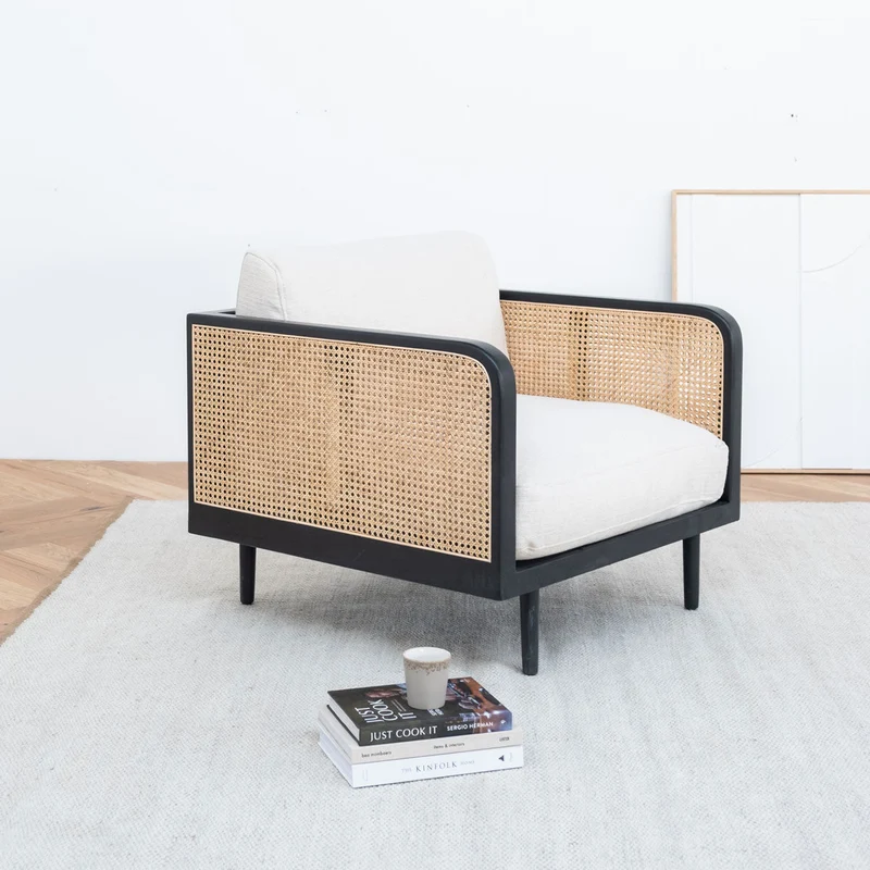 Fauteuil Rotin Milan - Noir