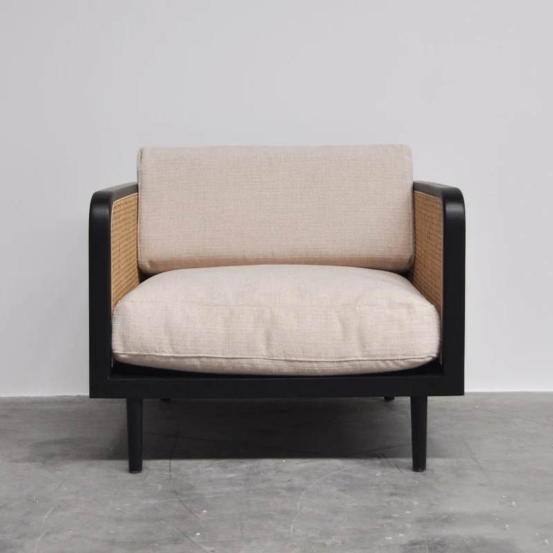 Fauteuil Rotin Milan - Noir