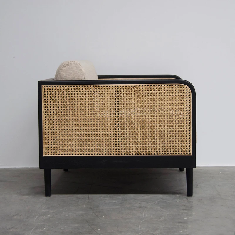 Fauteuil Rotin Milan - Noir
