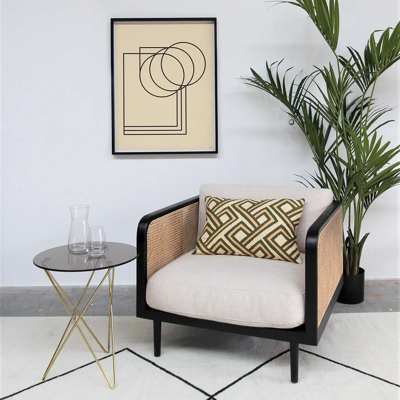 Fauteuil Rotin Milan - Noir