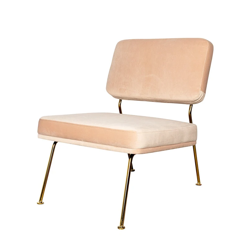 Chaise Emma - Velours Rose - Laiton