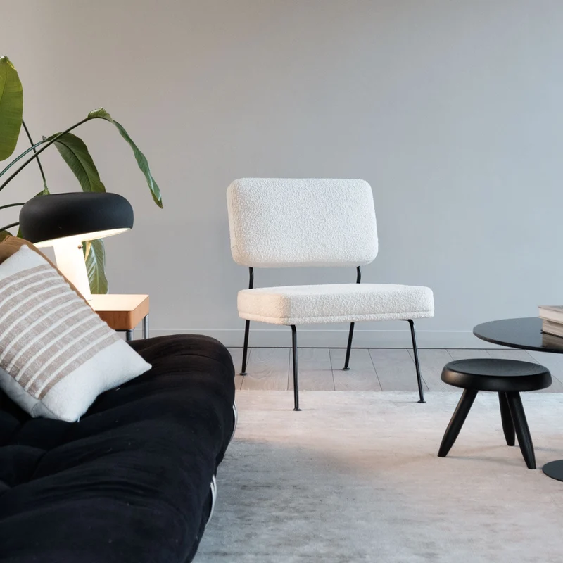 Chaise Emma - Blanc - Noir