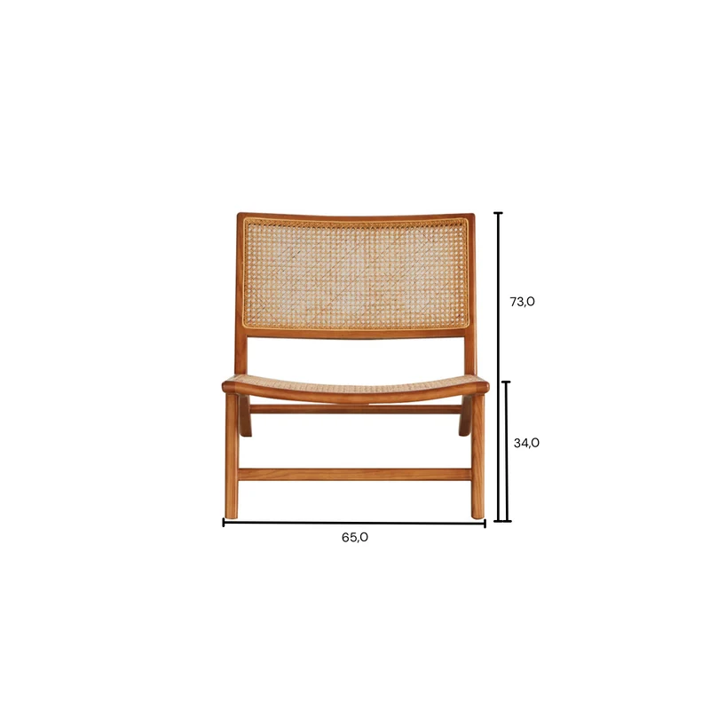 Fauteuil en Osier - Flora - Noyer