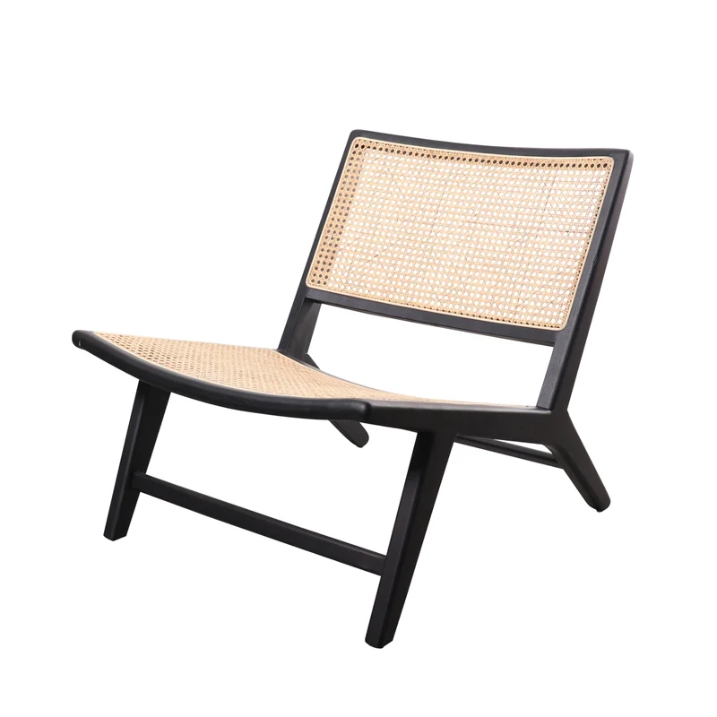 Fauteuil en Osier - Flora - Noir