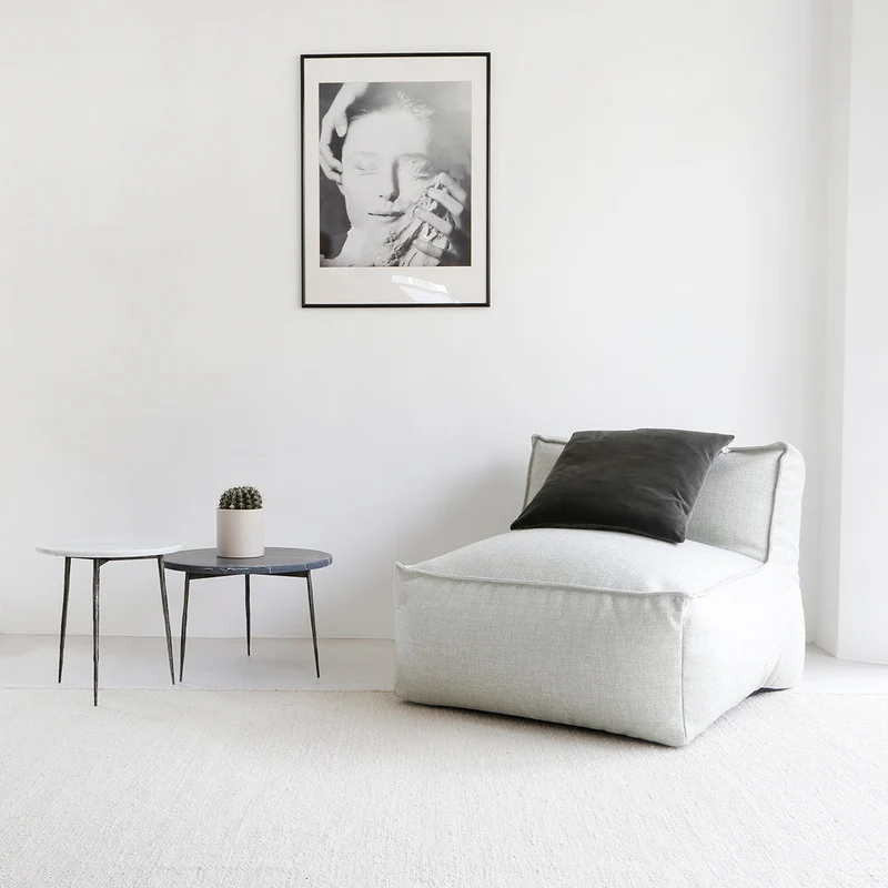 Table d'appoint Florence - Marbre Blanc Grec - 40x40x40cm