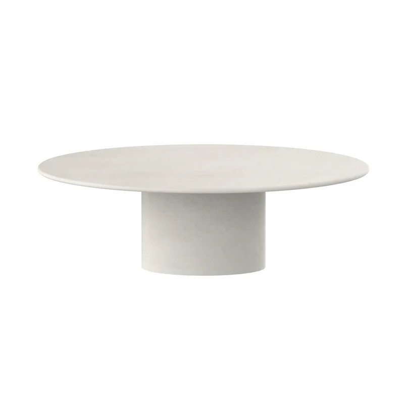 Table à manger organique aspect mortex Hector - Ovale - Microskin