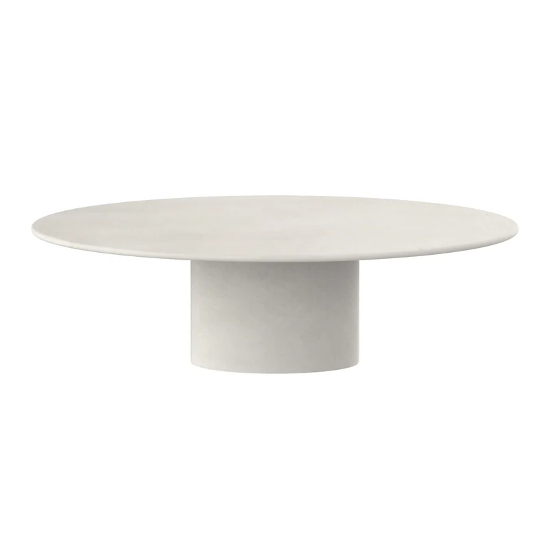 Table à manger organique aspect mortex Hector - Ovale - Microskin