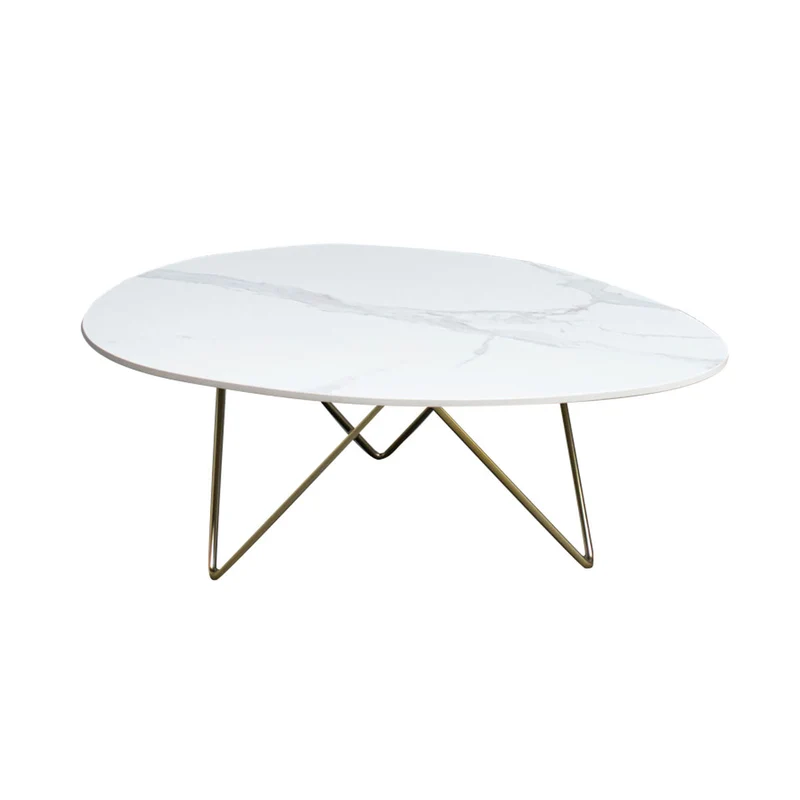 Table Basse Céramique - Richard - Calacatta Céramique Blanche