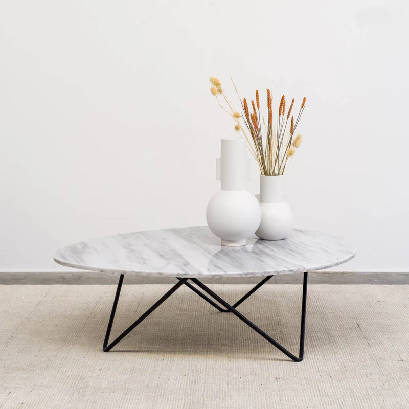 Table basse en marbre blanc - Richard