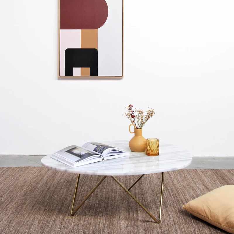 Table basse en marbre blanc - Richard