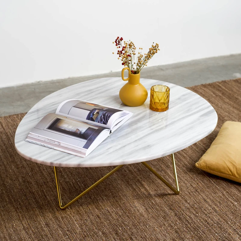 Table basse en marbre blanc - Richard